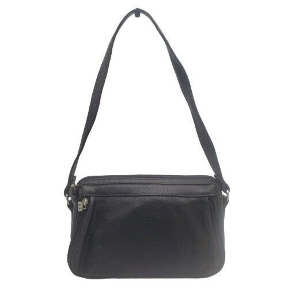 Vintage Fossil 75082 Black Leather Purse Shoulder bag Handbag Small